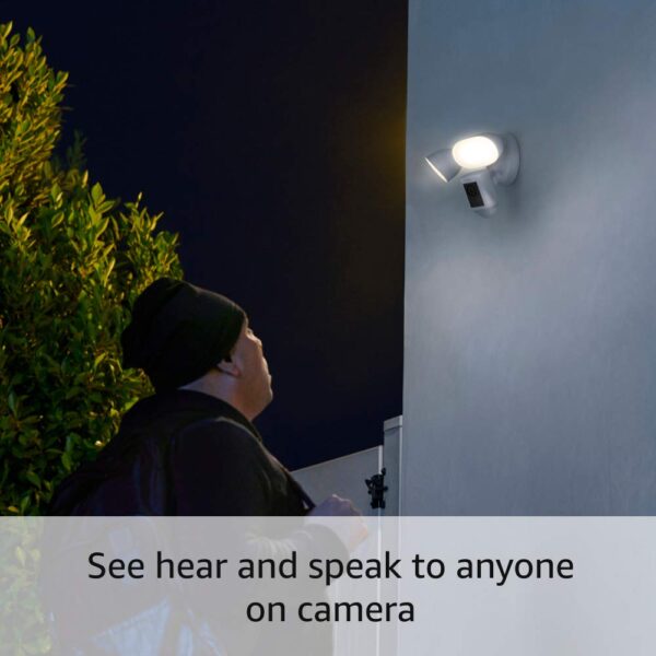 Ring Floodlight Cam Wired Pro with Bird’s Eye View and 3D Motion Detection, White - Image 4