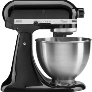 KitchenAid Classic Series 4.5 Quart Tilt-Head Stand Mixer K45SS, Onyx Black