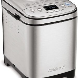 Cuisinart Bread Maker Machine, Compact and Automatic, Customizable Settings, Up to 2lb Loaves, CBK-110P1, Silver,Black