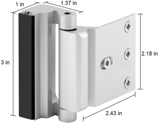 Home Security Door Lock, 2 Pack Childproof Door Reinforcement Lock with 3 Inch Stop Withstand 800 lbs for Top Front Inward Swinging Door, Upgrade Flip High Night Lock to Defend Your Home Kids - Image 9