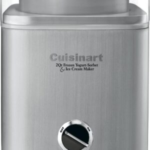 CUISINART Ice Cream Maker, Ice Cream and Frozen Yogurt Machine, 2-Qt. Double-Insulated Freezer Bowl, Silver, ICE30BCP1