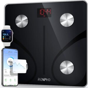 RENPHO Smart Scale for Body Weight, FSA HSA Eligible, Digital Bathroom Scale BMI Weighing Bluetooth Body Fat Scale, Body Composition Monitor Health Analyzer with Smartphone App, 400 lbs – Elis 1