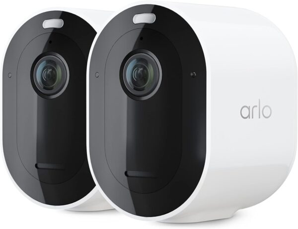 Arlo Pro 5S 2K Spotlight Camera - 2 Pack - Security Cameras Wireless Outdoor, Dual Band Wi-Fi, Color Night Vision, 2-Way Audio, Home Security Cameras, Home Improvement, White – VMC4260P - Image 2