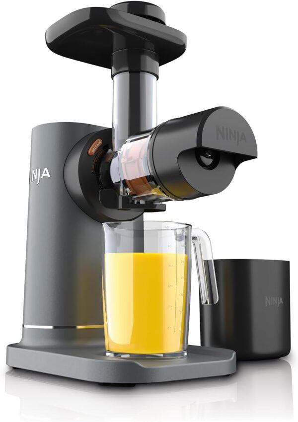 Ninja JC151 NeverClog Cold Press Juicer, Powerful Slow Juicer with Total Pulp Control, Countertop, Electric, 2 Pulp Functions, Dishwasher Safe, 2nd Generation, Charcoal