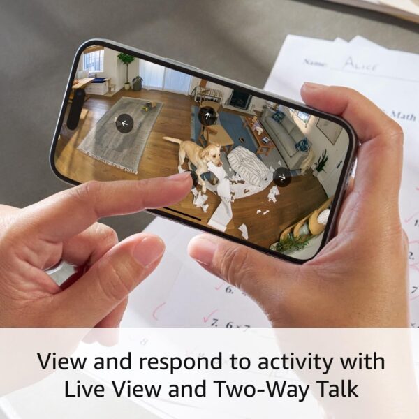 Ring Pan-Tilt Indoor Cam | See all around with 360° pan coverage, HD video, plus Two-Way Talk (2024 release) | White - Image 5