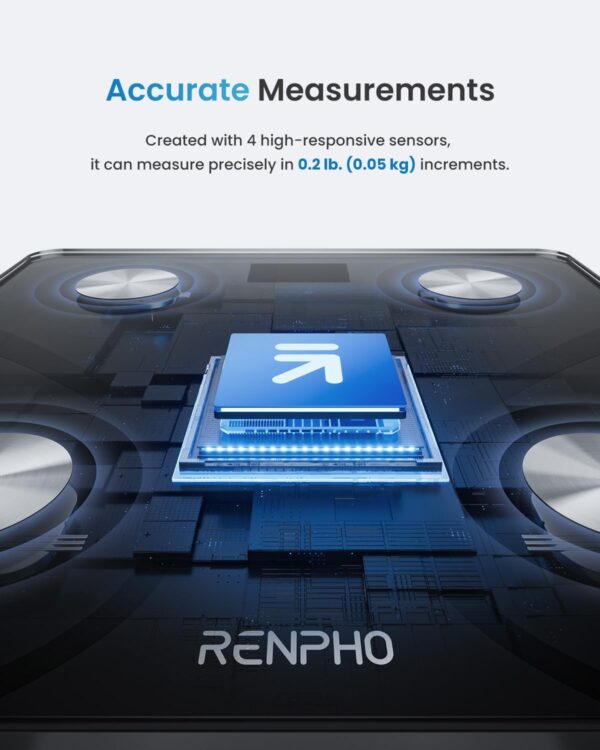 RENPHO Smart Scale for Body Weight, FSA HSA Eligible, Digital Bathroom Scale BMI Weighing Bluetooth Body Fat Scale, Body Composition Monitor Health Analyzer with Smartphone App, 400 lbs - Elis 1 - Image 2