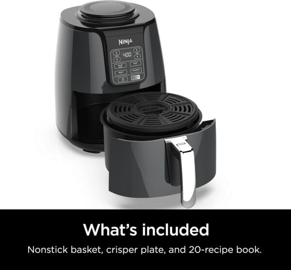 Ninja Air Fryer, Roast, Bake, Air Fry, Roast, Broil, Reheats, & Dehydrates, 4-in-1, Fries, Frozen Food, Veggies, and Juicy Meat, Less Oil, Easy Meals, Healthy Meals, Compact, 4 QT, Grey, AF101 - Image 8