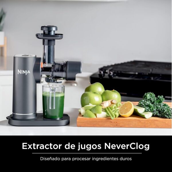 Ninja JC151 NeverClog Cold Press Juicer, Powerful Slow Juicer with Total Pulp Control, Countertop, Electric, 2 Pulp Functions, Dishwasher Safe, 2nd Generation, Charcoal - Image 2