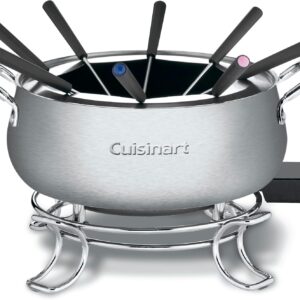 Cuisinart Fondue Pot, 3 Quart, For Chocolate, Cheese, Broth, Oil, Stainless Steel, CFO-3SSP1