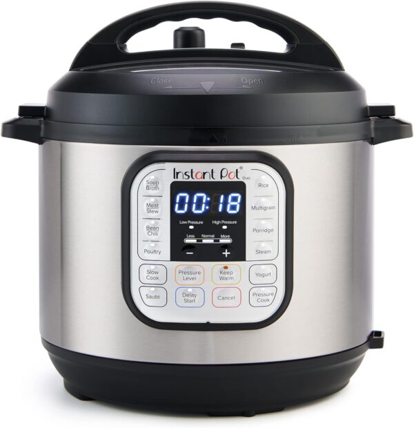 Instant Pot Duo 7-in-1 Mini Electric Pressure Cooker, Slow Rice Cooker, Steamer, Sauté, Yogurt Maker, Warmer & Sterilizer, Includes Free App with over 1900 Recipes, Stainless Steel, 3 Quart