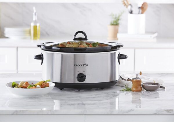 Crock-Pot 7 Quart Oval Manual Slow Cooker, Stainless Steel (SCV700-S-BR), Versatile Cookware for Large Families or Entertaining - Image 7