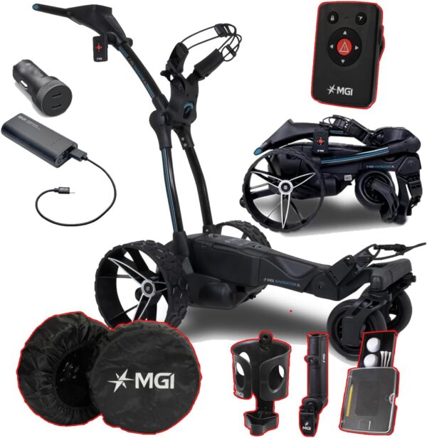 MGI Navigator Ai GPS+ Remote Golf Cart with Accessories | Power Bundle | 3-Year Warranty | 36 Holes Extended Battery (Power Bundle) - Image 2