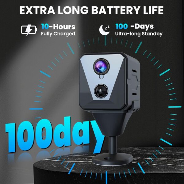 Hidden Camera | Spy camera, Improved 2K WiFi Mini Camera, Real-Time View,100 Days Battery Life, Cloud & SD Storage, Clear Night Vision, AI Motion Detection, Security Wireless Camera Nanny Cam - Image 5