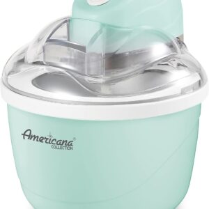 Elite Gourmet Americana Collection Elite EIM520M 1 Quart Automatic Easy Homemade Electric Ice Cream Maker, Frozen Yogurt, Sorbet, Gelato Treat, with Recipes, Mint