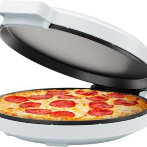 Chefman Everything Maker & Pizza Oven – 1440W Countertop Electric Pizza Maker with 12” Nonstick Cooking Plates, Make Pizza, Quesadillas, Omelettes and More, with Indicator Lights and Vertical Storage