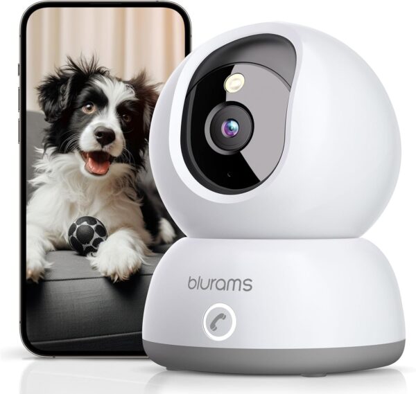 blurams Indoor Security Camera 2K, Home Security Camera for Dog/Baby Monitor/Elder, Security Camera with One-Touch Call, Color Night Vision, Motion Tracking, Cloud & SD Card Storage (2.4GHz Wi-Fi) - Image 2