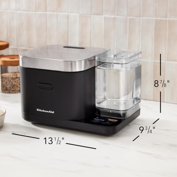 KitchenAid Grain and Rice Cooker 8 Cup with Automatically Sensing Integrated Scale + Water Tank, KGC3155BM - Image 7