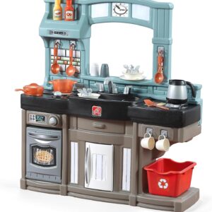 Step2 Best Chefs Kids Kitchen Playset, Indoor/Outdoor Kitchenette, Interactive Play with Lights and Sounds, Made of Durable Plastic, Includes 25 Piece Toy Accessories, For Toddlers 2+ Years Old