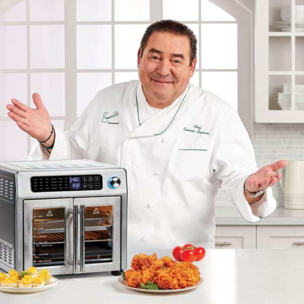 Emeril Lagasse 26 QT Extra Large Air Fryer, Convection Toaster Oven with French Doors, Stainless Steel - Image 7