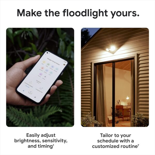 Google Nest Cam with Floodlight - Outdoor Camera - Floodlight Security Camera, White, 1 Count (Pack of 1) - Image 8