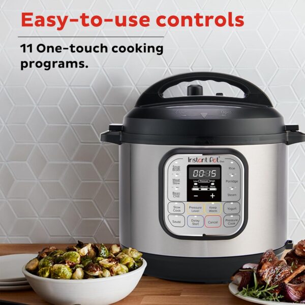 Instant Pot Duo 7-in-1 Mini Electric Pressure Cooker, Slow Rice Cooker, Steamer, Sauté, Yogurt Maker, Warmer & Sterilizer, Includes Free App with over 1900 Recipes, Stainless Steel, 3 Quart - Image 4