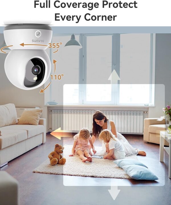 blurams Indoor Security Camera 2K, Home Security Camera for Dog/Baby Monitor/Elder, Security Camera with One-Touch Call, Color Night Vision, Motion Tracking, Cloud & SD Card Storage (2.4GHz Wi-Fi) - Image 7