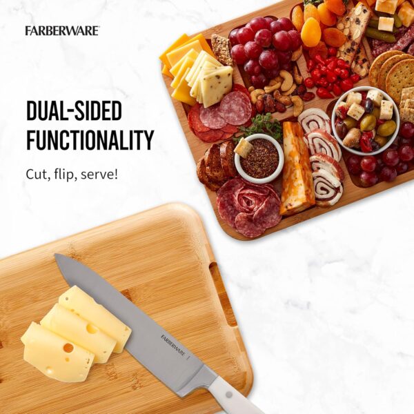 Farberware Build-a-Board Cutting Board with Compartments and Clear Locking Lid for Charcuterie, Snacks, and More-Make it. Take it. Enjoy it, 11x14 Inch, Bamboo - Image 7